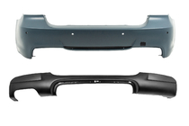 BMW 3-serie E90/E91 2005–2011 Bagkofanger med diffuser til enkelsidet dobbelt udstødning M-Sport (til E90 2008-2011) foto 1