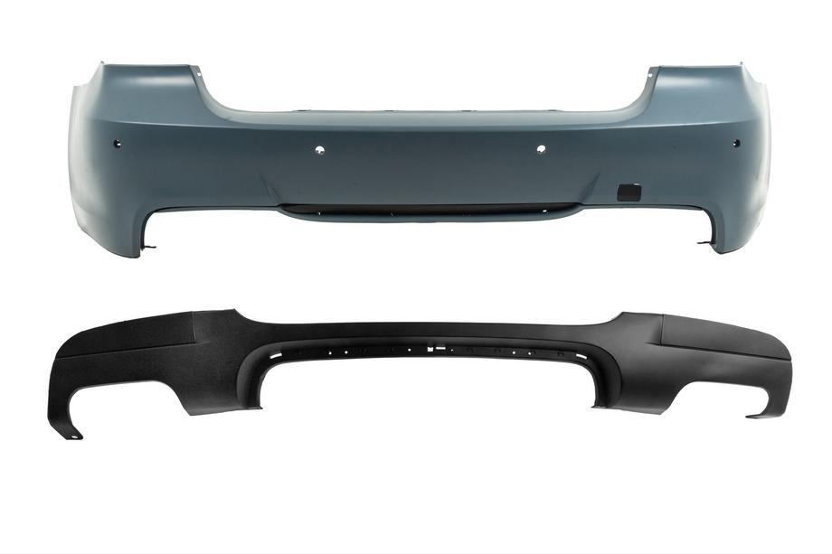BMW 3-serie E90/E91 2005–2011 Bagkofanger med diffuser til dobbelt udstødning (dobbeltsidet) M-Sport (til E90 2008-2011) Foto 1