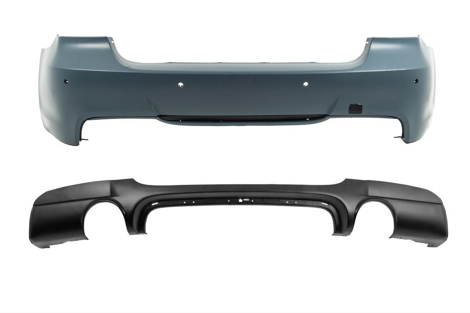 BMW 3-serie E90/E91 2005–2011 Bagkofanger med diffuser til enkel udstødning med udgang i begge sider M-Sport (til E90 2008-2011) Foto 1