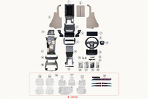 Toyota Land Cruiser Prado 120 2002–2009 Sæt til kabineopgradering – instrumentpanelbeklædning til Lexus GX460 2023 Style foto 4