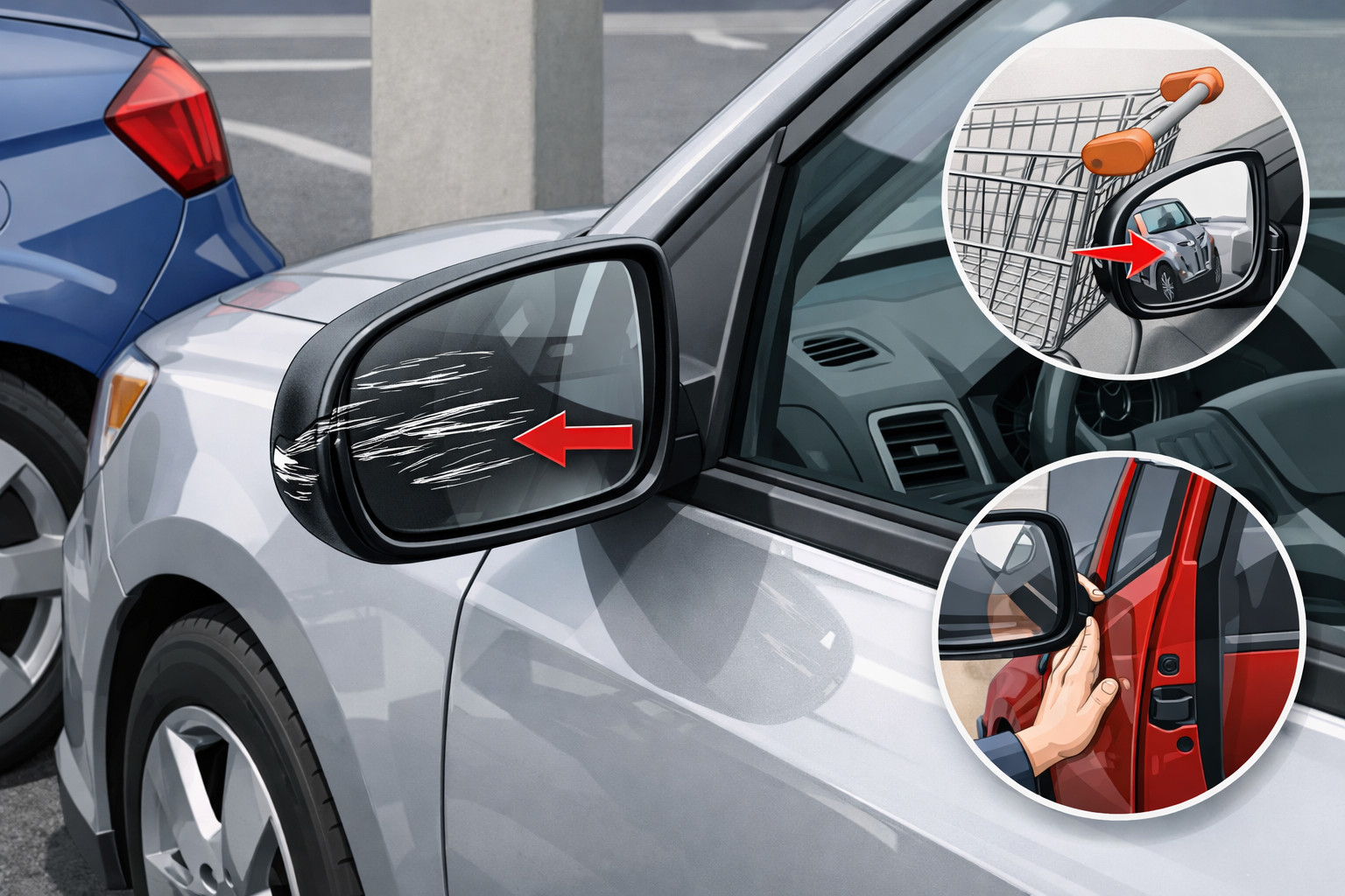 Hvad gør du, hvis spejlene konstant bliver ridset på parkeringen