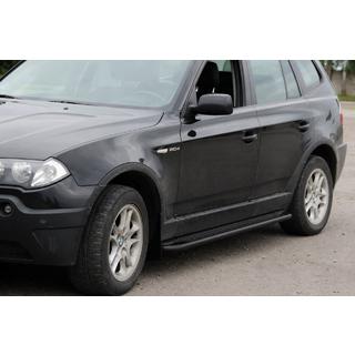 Sidetrin KB001 Black (rustfrit stål) BMW X3 E83 2003–2010 foto 1