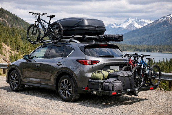 Hvad skal man montere på Mazda CX-5 2017+ til rejser og tagbagage Foto 1
