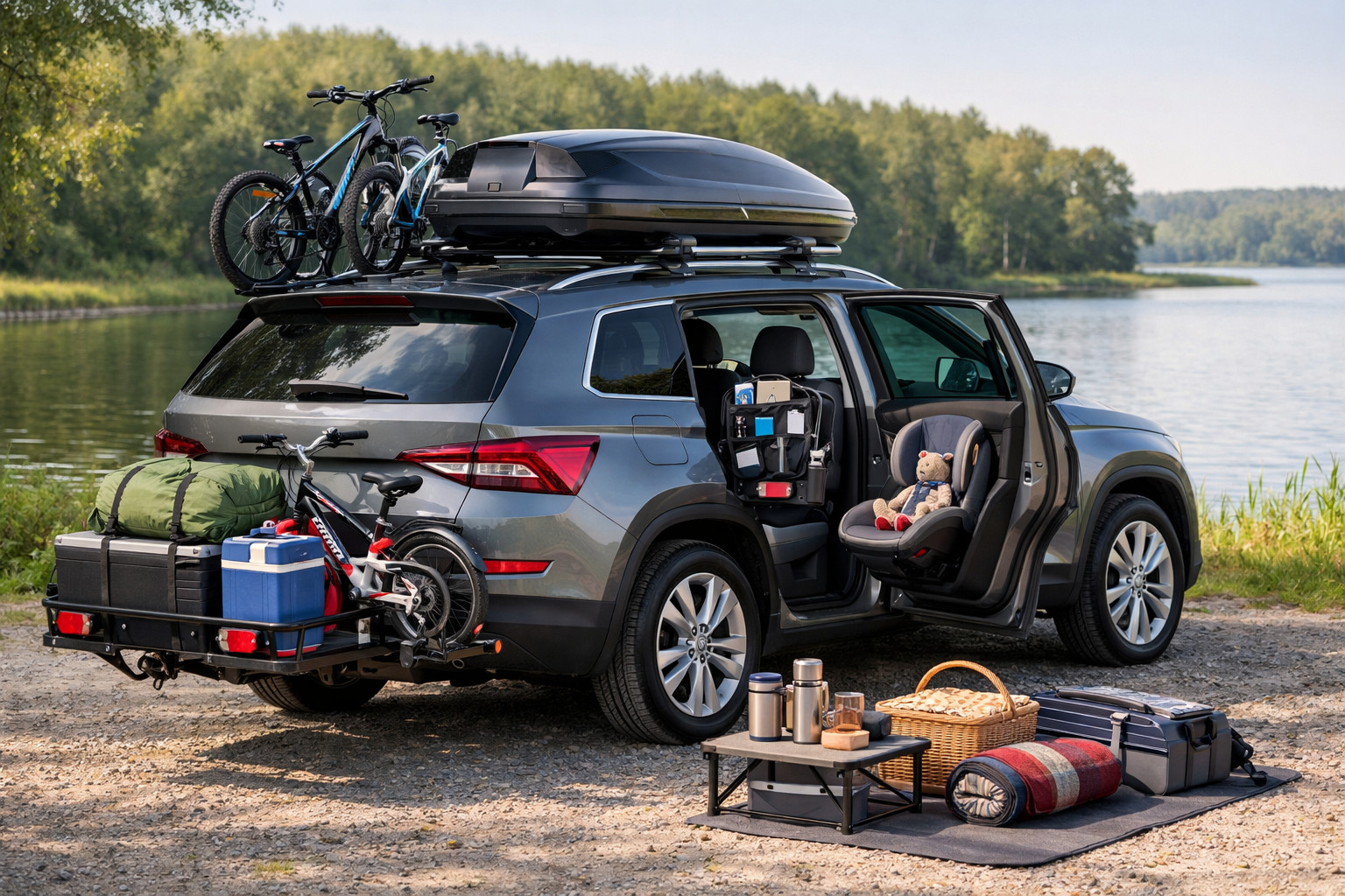 Opgraderingspakke til Skoda Kodiaq 2016-2023 til familie og bagage