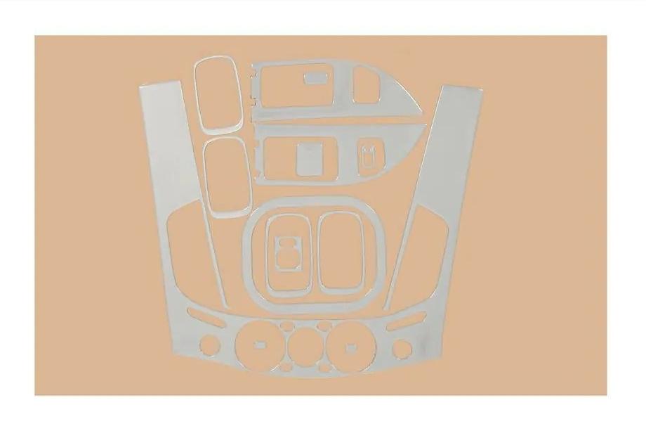 Mitsubishi L200 2006–2015 Instrumentbordslister V2 (13 dele) Aluminium Image
