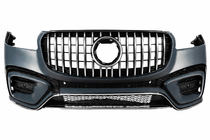 Mercedes GLS X167 2019– Frontkofanger GLS450 komplet med GT Panamericana kølergrill (2025-Design) foto 1