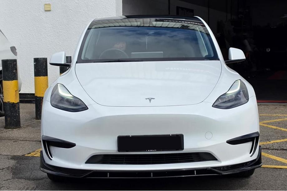 Tesla Model Y 2020– Kofangerlæbe foran Lip Fast (til 2020-2024) Image