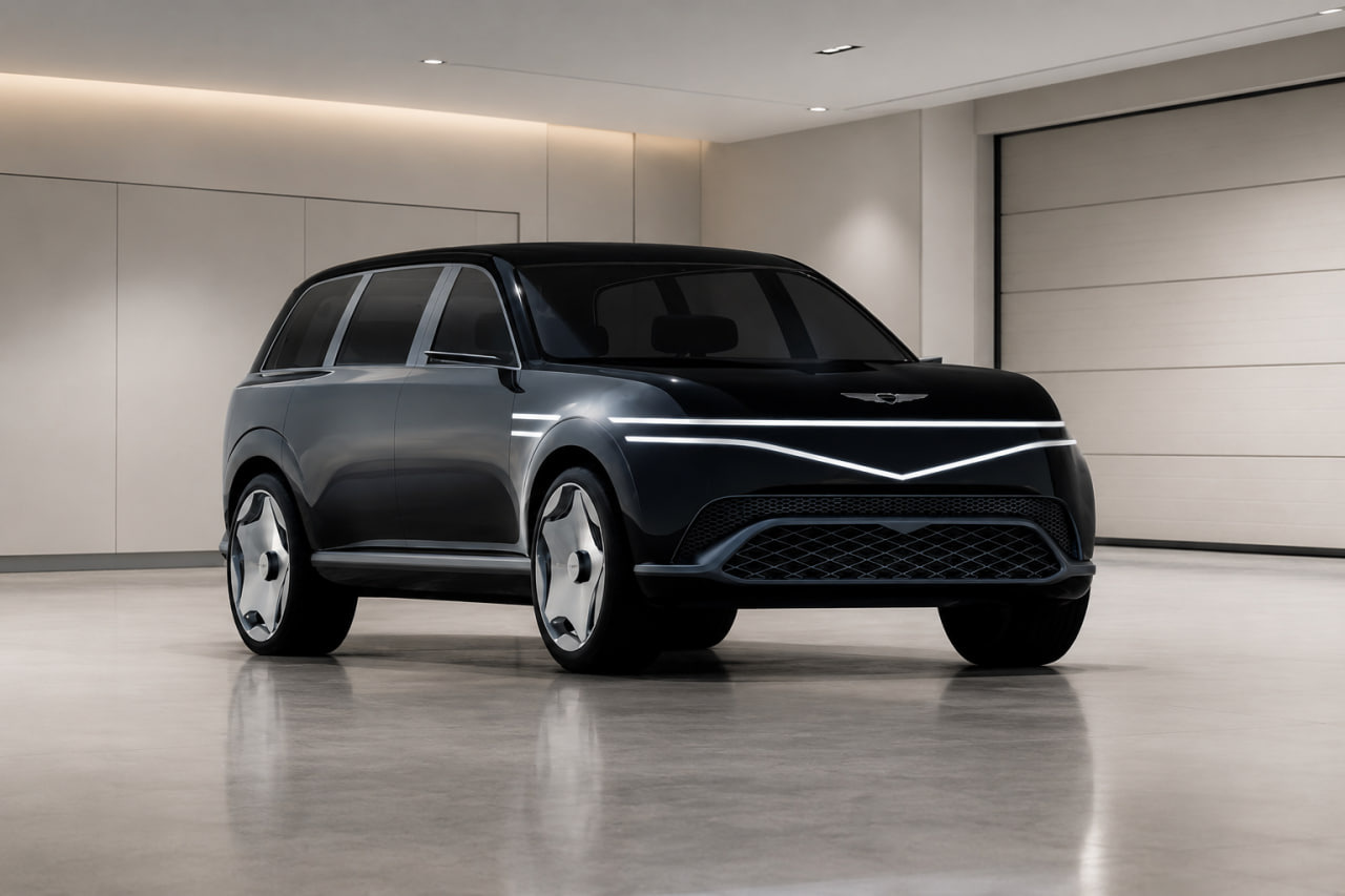 Ny Genesis GV90 spottet under test: får Rolls-Royce-lignende døre