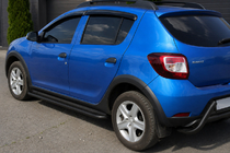 Dacia Sandero 2013–2020 Sidestrin KB001 (rustfrit stål) Black foto 1