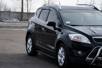 Ford Kuga 2008–2013 Sideskridt Premium (2 stk., rustfrit stål) Black 60 mm foto 1