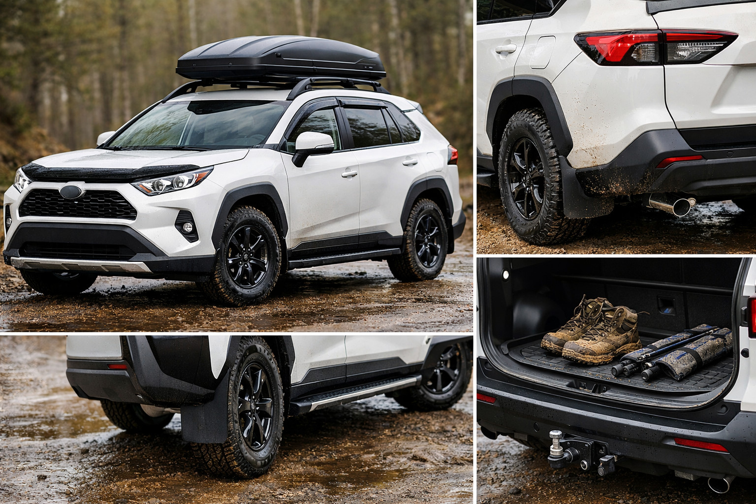 Praktisk upgrade til Toyota RAV4 2019+ til regn, mudder og motorvej