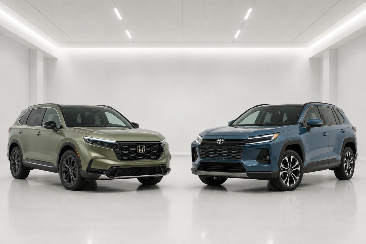 Toyota RAV4 2026 vs. Honda CR-V 2026: hvilken hybrid-crossover er bedst?