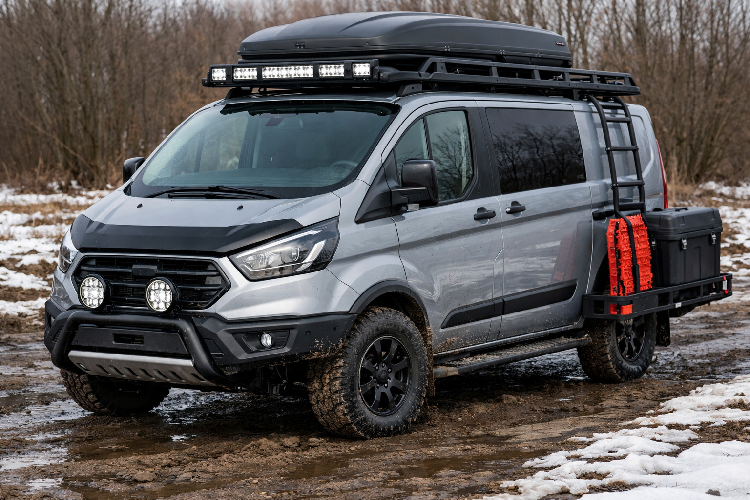 Opgraderingspakke til Ford Transit Custom til muddersæsonen