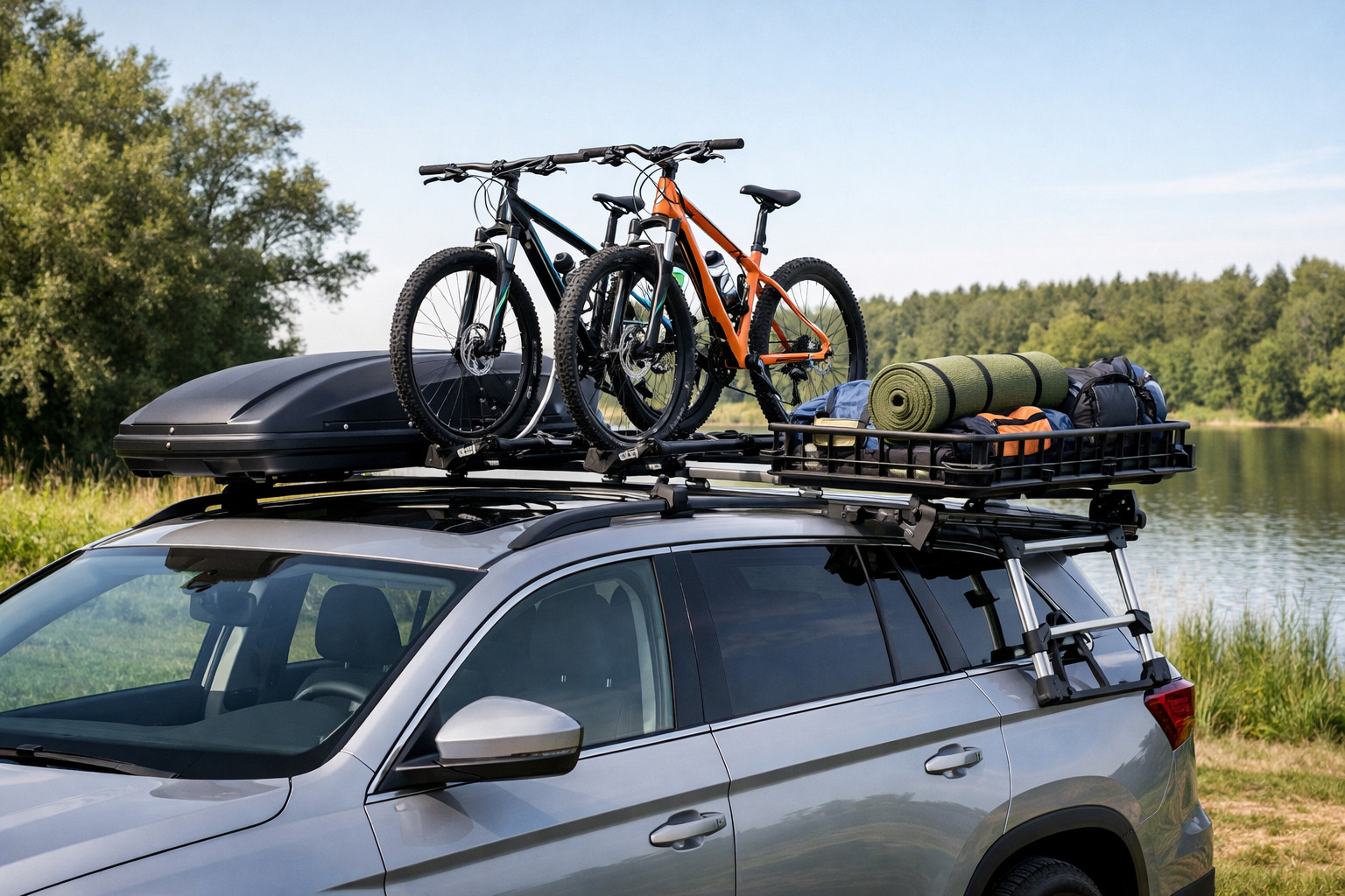 Hvad du kan montere på bilen til sommerhus, sport og sæsonkørsel på taget