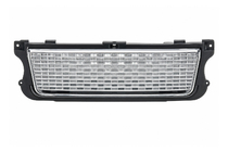 Range Rover III L322 2002–2012 Kølergrill med sidegitre, sølvfarvet (2010-2012) foto 1