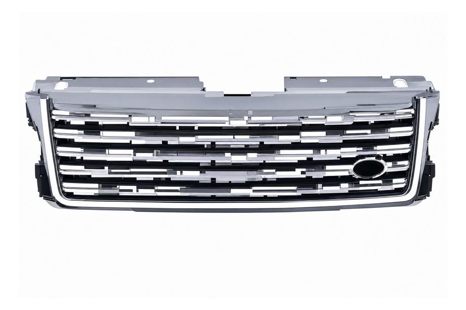Range Rover IV L405 2013–2021 Sort kølergrill med sølvstriber (facelift 2013→2023) Image