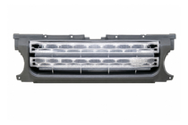 Land Rover Discovery III 2004–2009 Kølergrill – grå ramme / sølv net foto 1