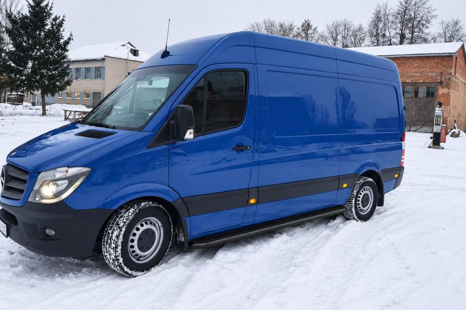 Volkswagen Crafter 2006–2016 Premium Black sidetrin (sæt med 2 stk., rustfrit stål) Ø60, mellemlang akselafstand Foto 2
