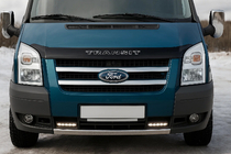 Ford Transit 2000–2014 Pyntelister til kølergrill (2 stk., rustfrit stål) OmsaLine - italiensk rustfrit stål foto 1