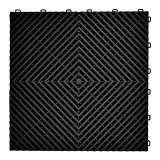 Modulflise P/P (40×40×1,8 cm, sort)