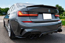BMW 3-serie G20/G21 2018– DPT bageste FLAP-extensions (til G20, blank sort) foto 1