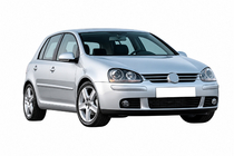 Volkswagen Golf 5 2003–2009 DPT front kofangerlæbe (højglans sort) foto 1