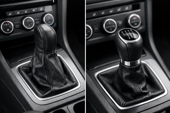 Manchet til gearstang eller gearknop: hvad er mest praktisk? Foto 1