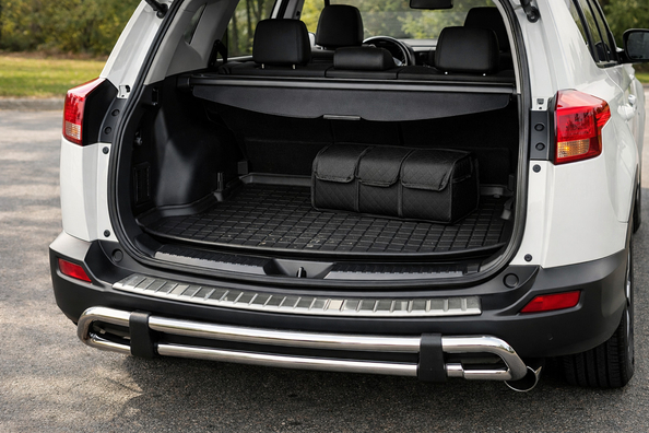 Hvad kan du montere på Toyota RAV4 2013–2018 til bagagerum og beskyttelse af bagkofanger Foto 1