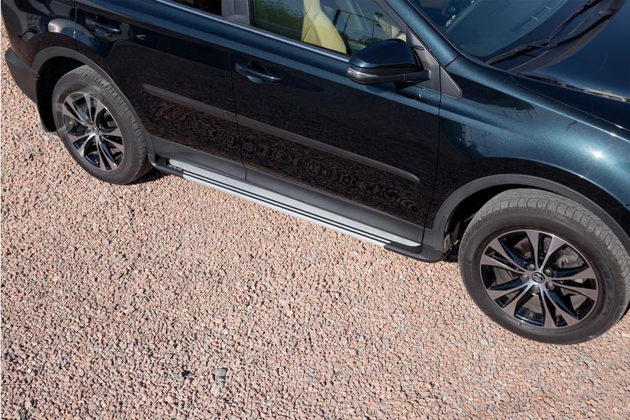 Toyota Rav 4 2013–2018 Sideskørter OEM V4 Silver (2016-2018, 2 stk., aluminium) Image