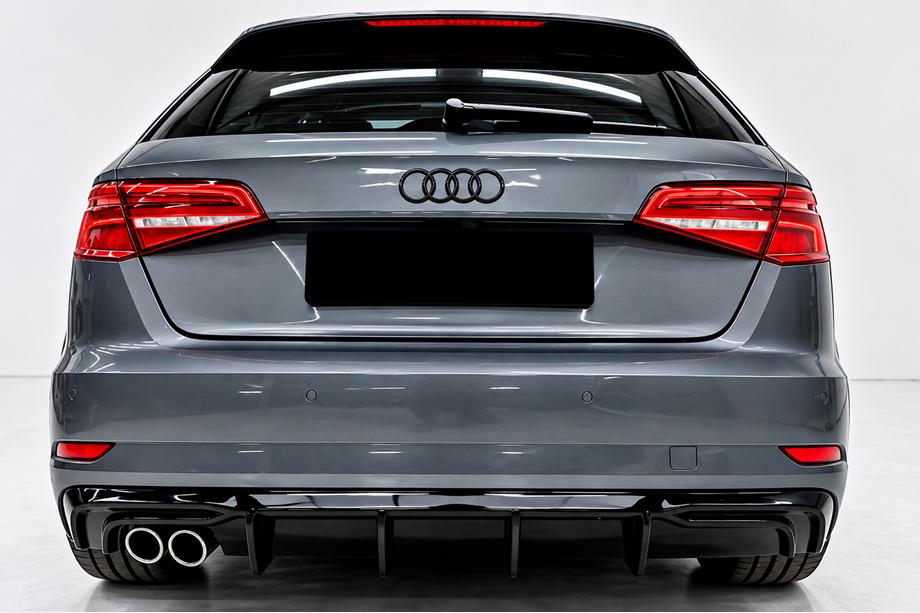 Audi A3 2012–2020 Bageste diffuser DPT (2016-2020, SD, sort højglans) Image