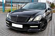 Mercedes E-class W212 2009–2016 Forreste lipspoiler DPT (til E63 AMG, 2009-2012, sort højglans) foto 1