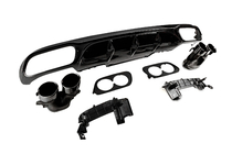 Mercedes E-klasse W213 2016–2023 Bagdiffuser med udstødningstipper E53-Design Black (til Base) foto 3