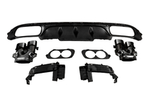 Mercedes E-klasse W213 2016–2023 Bagdiffuser med udstødningstipper E53-Design Black (til Base) foto 4