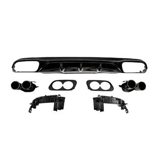 Bagdiffuser med udstødningstipper E53-Design Black (til Base) Mercedes E-klasse W213 2016–2023 foto 1
