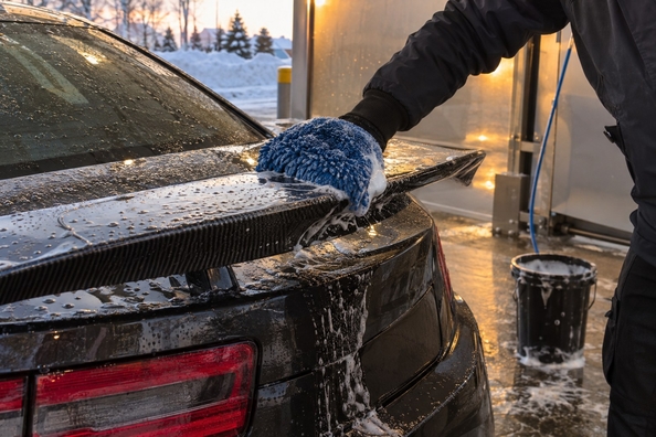 Kulstoflister om vinteren: salt, vask og frost uden slør Foto 1