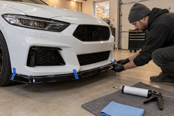 Kan man lakere og montere bodykit om efteråret og vinteren: temperatur, tørretid for grunder og lim Foto 1