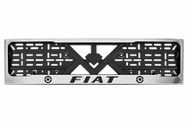 Fiat Forkromet nummerpladeramme (1 stk., rustfrit stål) foto 1