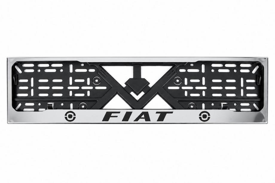 Fiat Forkromet nummerpladeramme (1 stk., rustfrit stål) Image