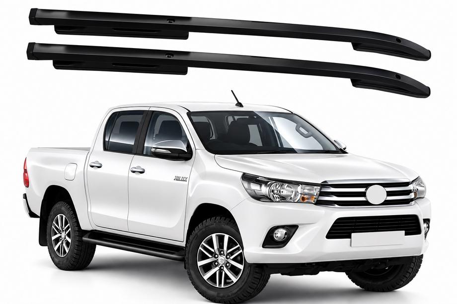 Toyota Hilux 2015– OEM tagrælinger, sorte (ABS) Foto 1
