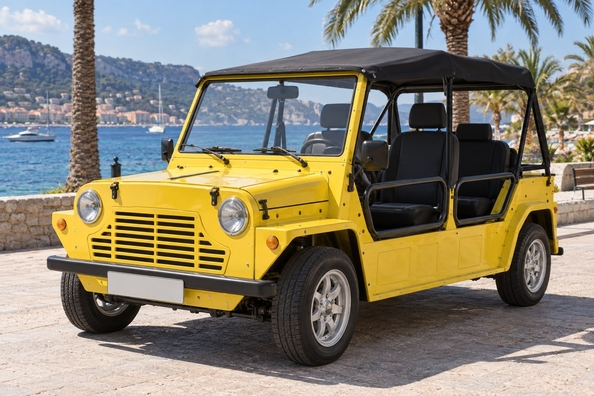 Electric MOKE i ny generation: strand-elbil med dobbelt rækkevidde Foto 2