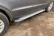 Hyundai Santa Fe 2 2006–2012 Sidetrin Allmond Grey (2 stk., aluminium) foto 6
