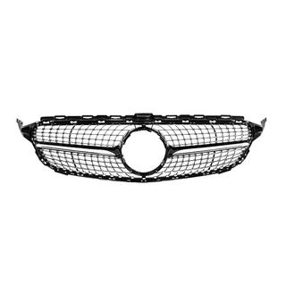Frontgrill Diamond Black (til Avantgarde/AMG-Line/C43 AMG) Mercedes C-klasse W205 2014–2021 foto 1