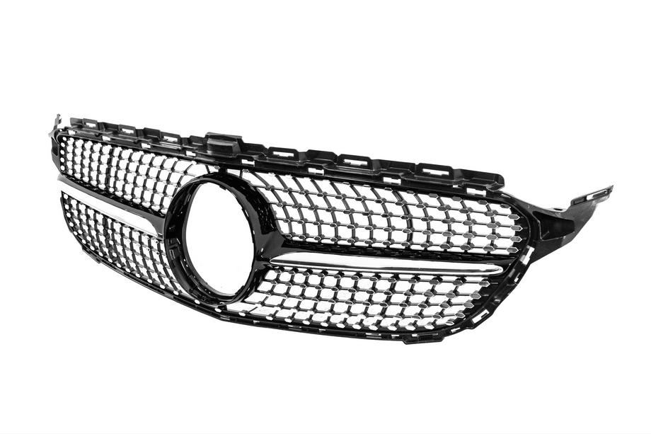 Mercedes C-klasse W205 2014–2021 Frontgrill Diamond Black (til Avantgarde/AMG-Line/C43 AMG) 2014-2018, med kamera Foto 2