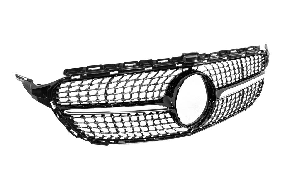 Mercedes C-klasse W205 2014–2021 Frontgrill Diamond Black (til Avantgarde/AMG-Line/C43 AMG) 2014-2018, med kamera Foto 3