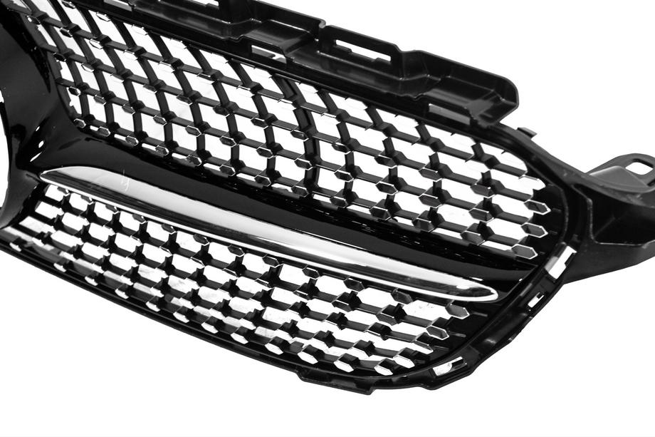 Mercedes C-klasse W205 2014–2021 Frontgrill Diamond Black (til Avantgarde/AMG-Line/C43 AMG) 2014-2018, med kamera Foto 4