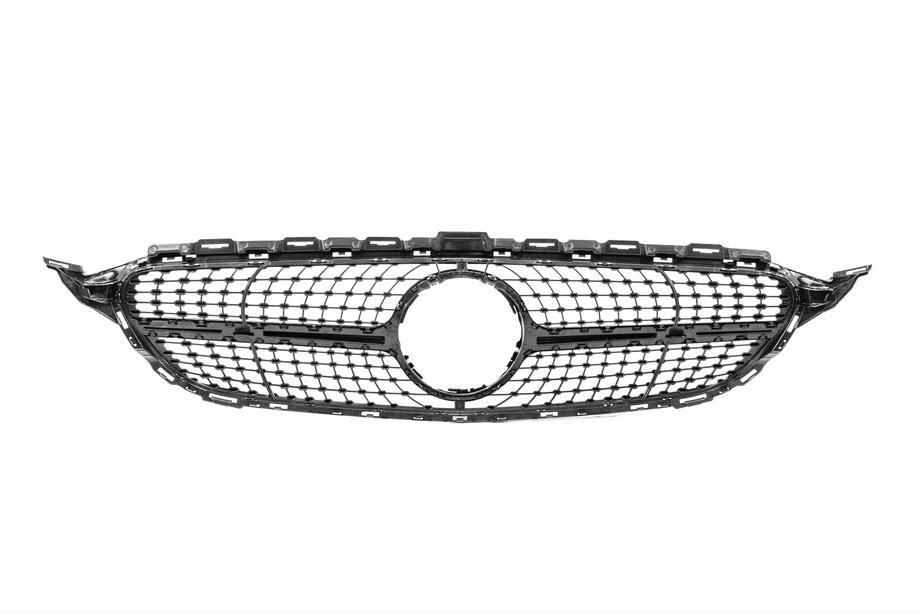Mercedes C-klasse W205 2014–2021 Frontgrill Diamond Black (til Avantgarde/AMG-Line/C43 AMG) 2014-2018, med kamera Foto 5