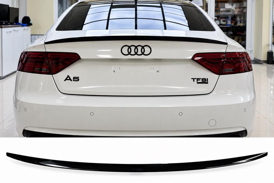 Audi A5 2007–2015 S-Style spoiler (til Sportback, blank sort) Foto 1