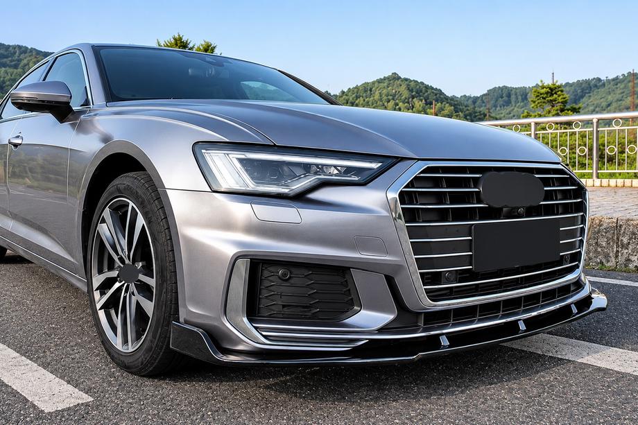 Audi A6 C8 2018–2025 Front bumper lip (til 2018-2023, ABS) Foto 1