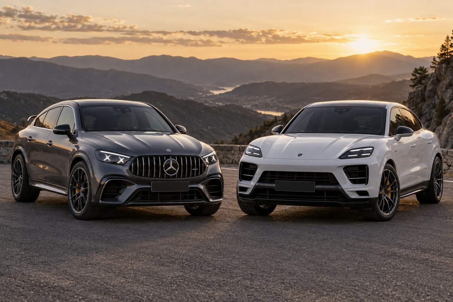 Mercedes-AMG GT SUV eller Porsche Cayenne Coupe: Hvilken sporty crossover skal du vælge?