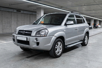 Hyundai Tucson JM 2004– Sidetrin Allmond Grey (2 stk., aluminium) foto 1